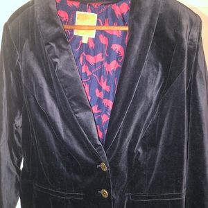 Navy velvet blazer from ModCloth